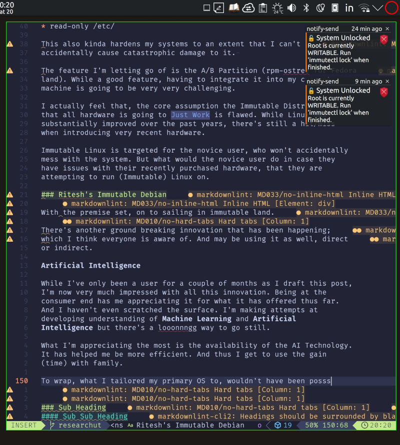 Immutable Debian Nag